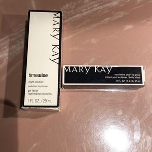 Mary Kay night solution and lip gloss bundle